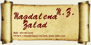 Magdalena Zalad vizit kartica